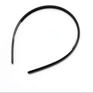 Thin, black, plastic headband